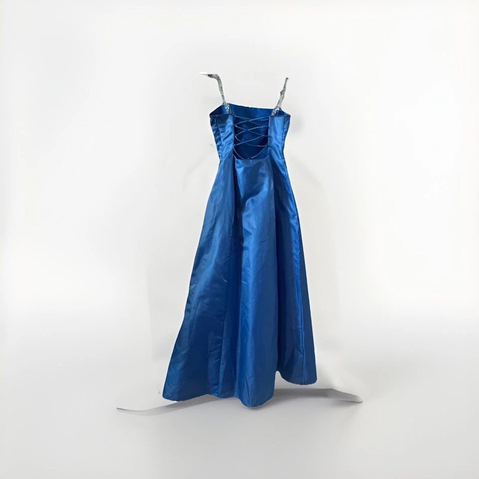 Vestido largo vintage años 90 Y2K Morgan And Co para mujer 9-10 Fairycore corsé lentejuelas Foto 2 de 4