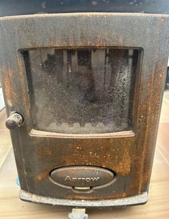 Aarrow Multifuel Wood Burning Stove Requiring Handle Repair/respray