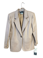 VTG Sag Harbor women's camel-colored 100 wool blazer Sz 10 P NWT
