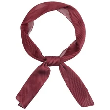 Women Pleated Long Scarves Solid Gradient Contrast Color Ribbon Hair Band