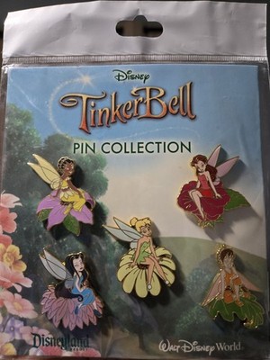 Disney Tinkbell And Pixie Hollow Fairy Pin Set