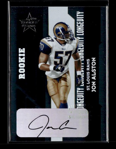 2006 Leaf Rookies & Stars #121 Jon Alston Rookie Autographs Longevity #/15