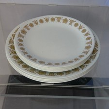 Vintage Corelle Livingware Gold Floral Dinnerware Set 10pc Made in USA