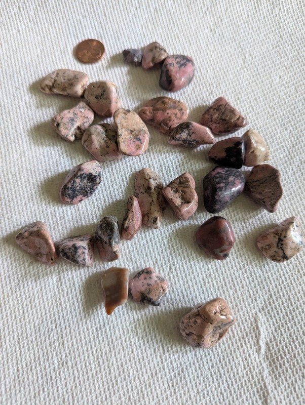 27 Rhodolite Stones Equaling  250 Grams
