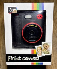 Instant Print Camera for Kids-Black Toys for 3-10 Year Old 1080 P32GB