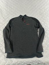 RAB QUEST PULL-ON GREY FLEECE TREKKING HIKING 1/4 ZIP MENS SIZE L