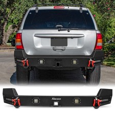 Steel Rear Bumper For 1999-2004 Jeep Grand Cherokee Wj W4x Led Lights D-ring Steel Rear Bumper For 1999-2004 Jeep Grand Cherokee Wj W4x Led Lights D-ring