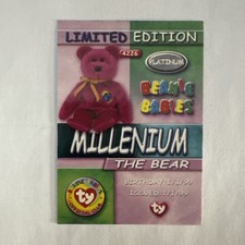 1999 Ty Beanie Babies Platinum Edition Millenium the Bear 4226 1b9b
