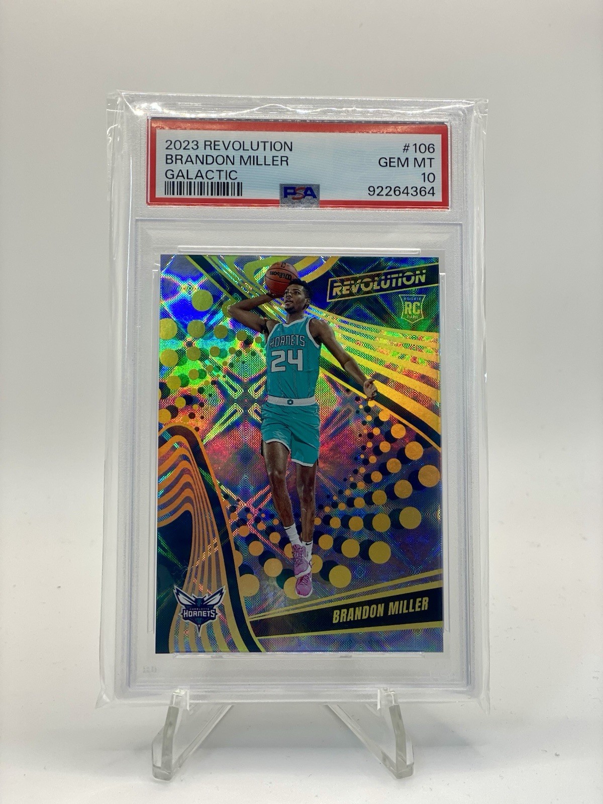 2023 Panini Revolution Brandon Miller RC #106 Galactic SSP Case HIT PSA 10 Pop 1