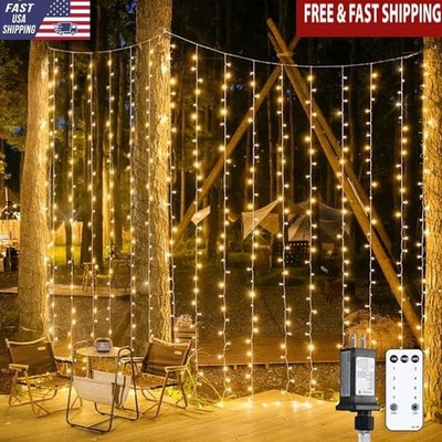 900LED Christmas String Lights Remote Control Waterproof Indoor Outdoor Decor US