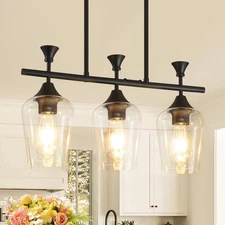 21.2" Dining Room Light Fixture/Chandelier Over Table, 3-Light Kitchen Island...