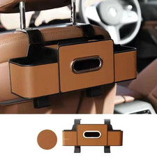 Car Seat Back Storage Box Multifunctional Organizer Tissue Holder Drink Cup