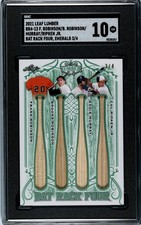 2021 Leaf Lumber Ripken Frank Brooks Robinson Murray Bat Rack EMERALD /4 SGC 10