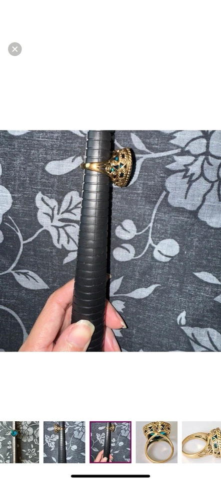 Anillo de Bronce Sajen MariannaRichard Jacobs Amore Corazón Turquesa Sueño Azul Talla 6 Foto 3 de 4