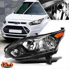 For 14-18 Ford Transit Connect Factory Style Left Side Headlight Black Housing