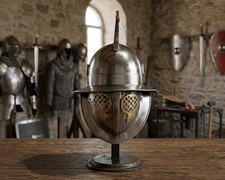 Roman Hoplomachus Gladiator Helmet Steel Armour LARP Reenactment Replica