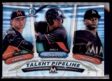 2018 Bowman Chrome Talent Pipeline Braxton Garrett / John Norwood / Victor Paya