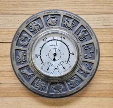 Vintage MCM Airguide Zodiac Barometer Horoscope Face! (14" ) *No Glass*