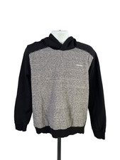 Calvin Klein Men's Black/Gray Fleece Long Sleeve Hoodie Sweatshirt - L