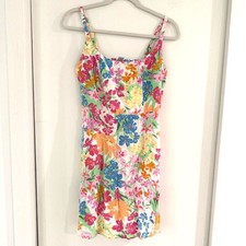Old Navy Womens Small Floral Print Mini Dress Adjustable Straps Smocked Back