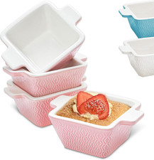 Piccole Pirofile in Ceramica Set Di 4 - Rivestimento Antiaderente - per Forno La