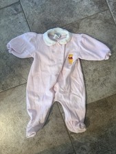 Vintage Disney Baby Unisex 6-9M Pink Cotton/Poly Terry Winnie the Pooh Sleeper