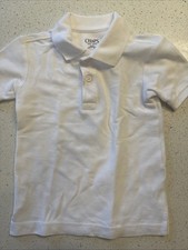 Boys' CHAPS White School Approved Performance Short Sleeve Polo Size XXS 4/5 NWT