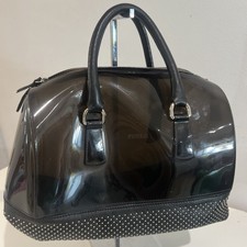 Furla Candy Jelly Bag borchie nero tinta unita y2k borsetta borsetta Italia