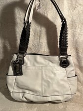 Tignanello Leather Shoulder Bag Cream and Bro...