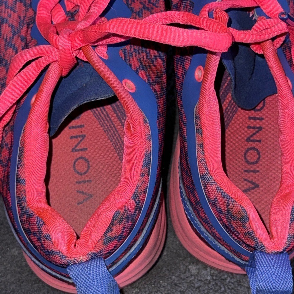 Vionic Python Vivid Blue Pink Patterned Lace Up A… - image 9