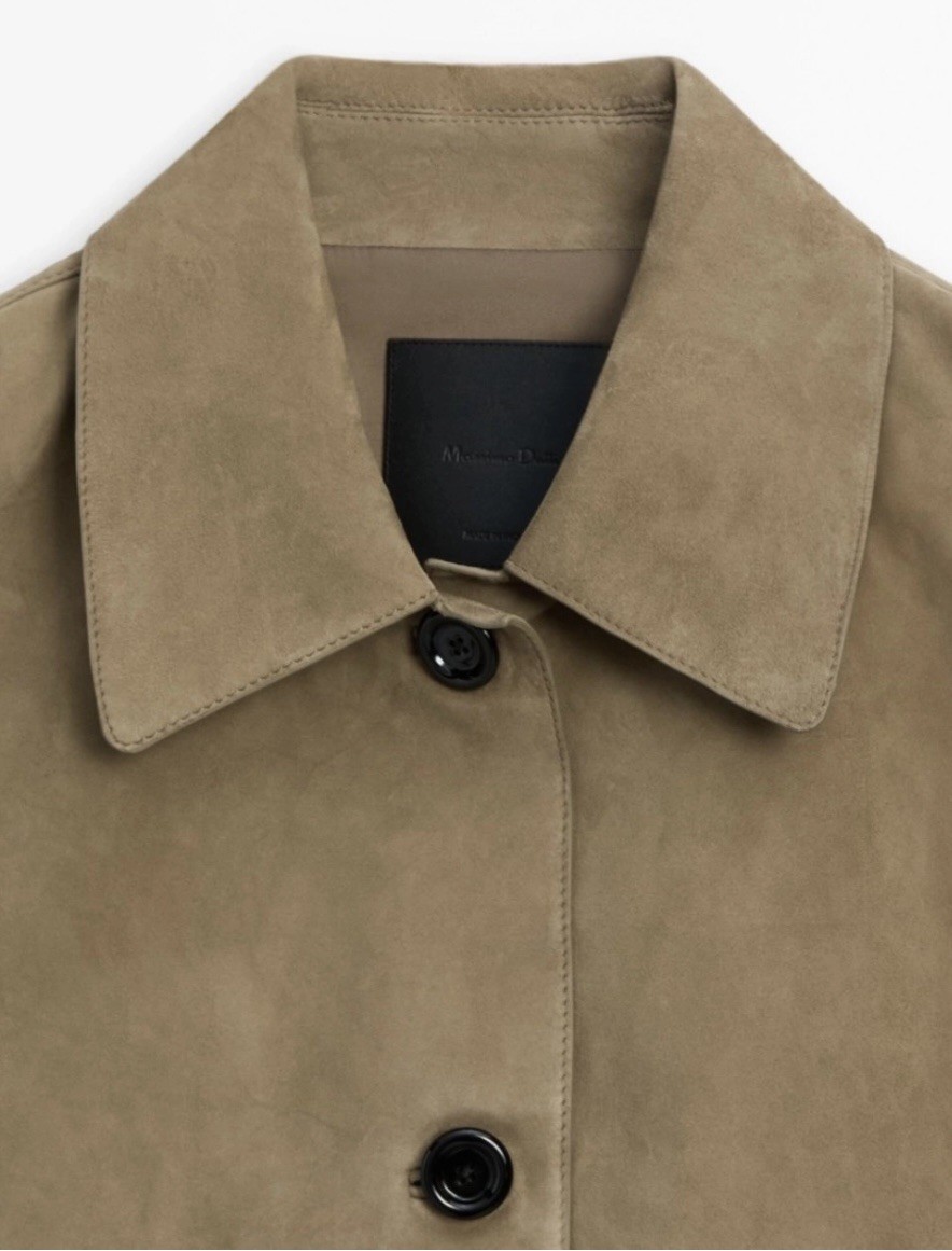 GENUINE MASSIMO DUTTI SUEDE JACKET - CAMEL - SIZE 14 thumbnail 3