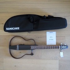 Sonicake QGT-01 Acoustic Electric Travel Guitar with Case Rechargeable Battery