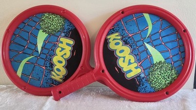vintage Koosh paddle set from OddzOn. 1991. Red Handle