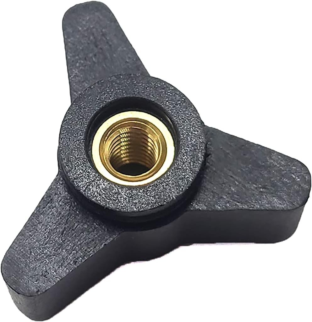 Taytools 770832 Lot 10 Each 1/4-20 Female Thread Tri-Star Knobs 1-3/16 Black 