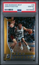 PSA 10 GEM MINT 1996 BOWMAN'S BEST JOHN STOCKTON #30 JAZZ 06888 B311