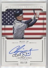 2016 Panini National Treasures Made in 5/10 Chipper Jones #MI-CJ Auto HOF 6fs