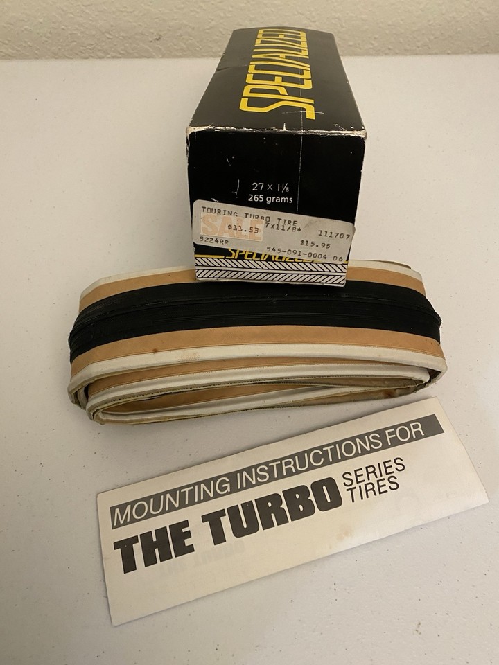 Pneu Vélo Vintage Specialized Touring Turbo 27 X 1-1/8, Gumwall, NOS Fabriqué Au Japon
