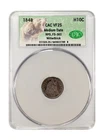 1848 H10c Seated Liberty Half Dime CACG CAC VF25 Medium Date RPD FS-302