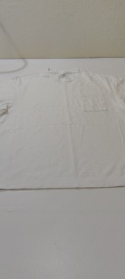 American Eagle Men's White T-Shirt Size L Cotton and Polyester Short Sleeve Crew