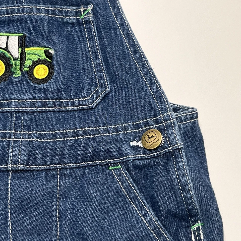Lote de 2 - Mono John Deere con tirantes - Talla 2T - Mono vaquero/jean azul Foto 3 de 4