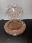 1930s anchor hocking pink depression glass Mayfair/open rose 6.5” Plate Lot Of 4