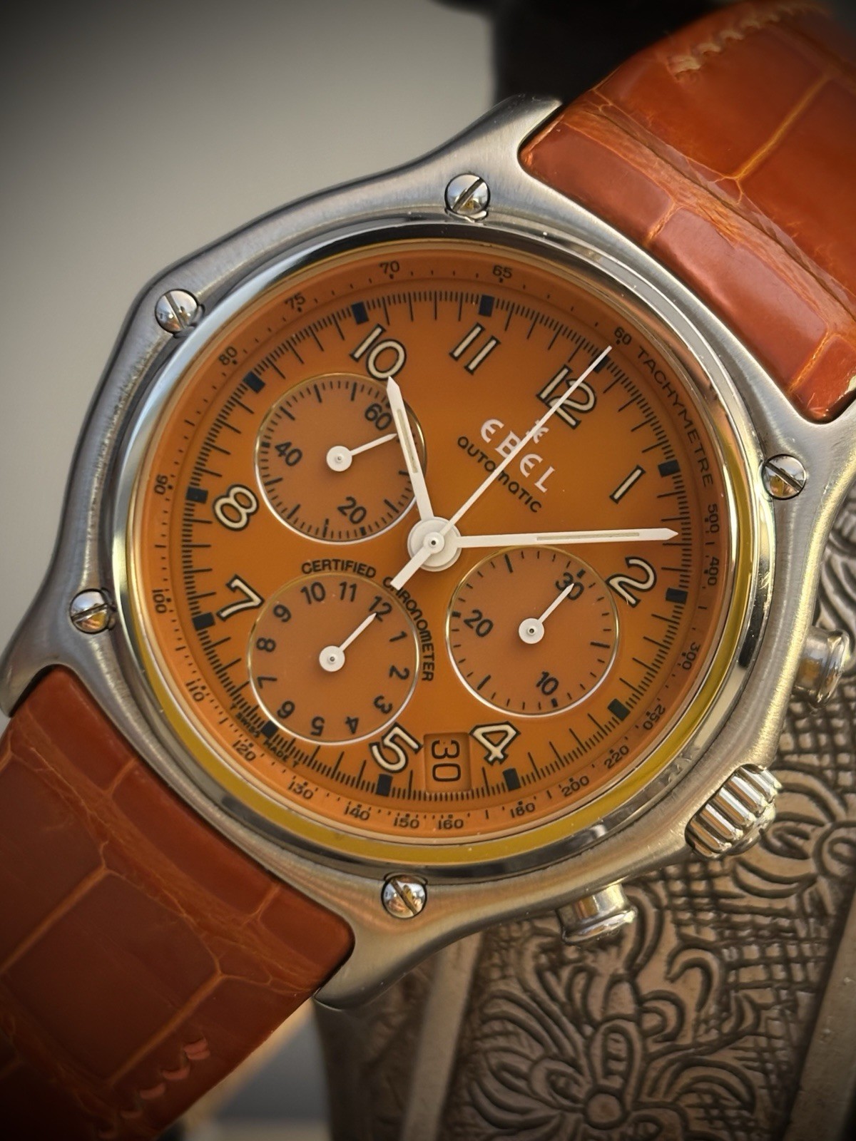EBEL LeModulor Chronometer Chronograph Orange - E… - image 3