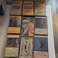 Lot of 9 Rock Music Cassette Tapes 50s/60s Various Artists, Beach Boys, Eagles 
