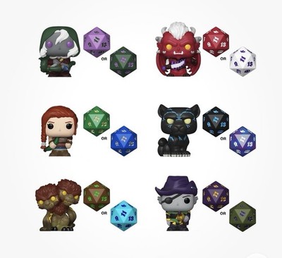 Funko Bitty Pop & Die Dungeons & Dragons Variations Listing You Choose