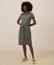 Pact Women's Relaxed Slub Weekend Dress 2X-Large Castor Green Soft Casual