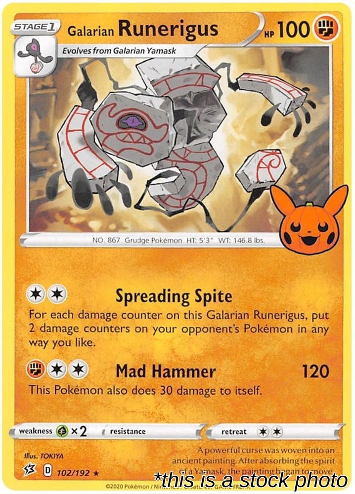 Galarian Runerigus 102/192 NM TOKIYA Pokemon EN NH36