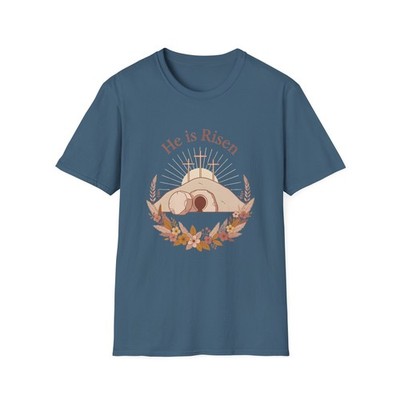 He Is Risen Easter Shirt Boho Empty Tomb Three Crosses Christian Graphic T-Shirt