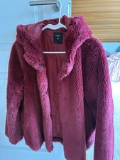 Guess Plüschjacke Kunstpelz Damen S Rot