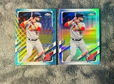 Paul DeJong 2021 Topps Chrome Aqua Wave Refractor SP /199 & Silver Refractor