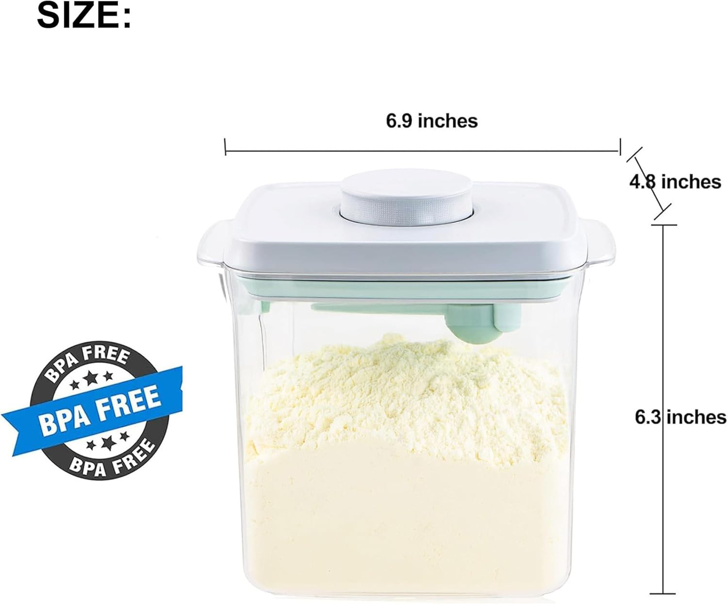 Formula Dispenser Container with Scraper and Scoop 730G Milk Powder Bpa-Free Air